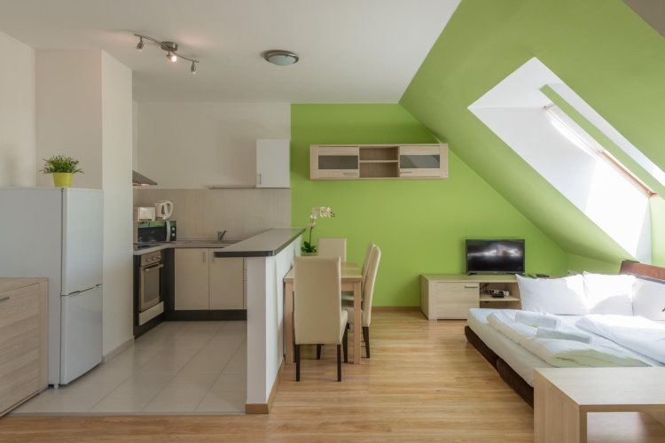 Studio with balcony and with view