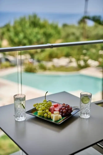 Superior room with balcony and with pool view