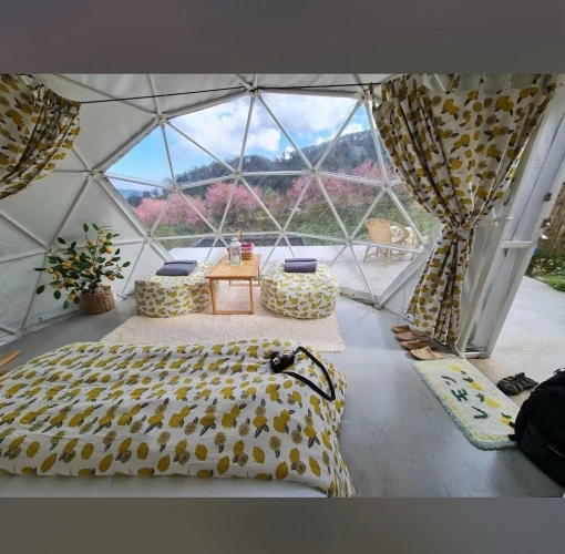 Tent with garden view