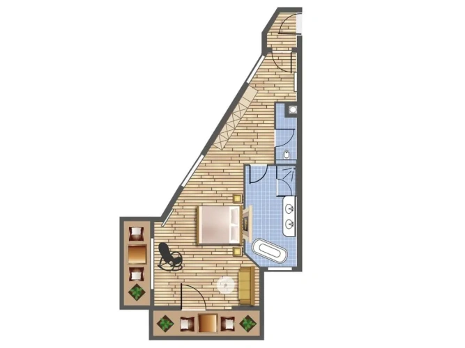 Suite with balcony and with mountain view