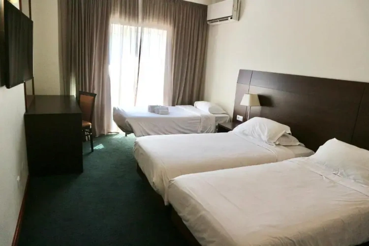 Twin room with pool view