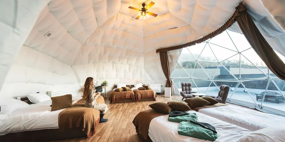 Panoramic Mt. Fuji Views from All Rooms – VISION GLAMPING Resort & Spa YAMANAKAKO