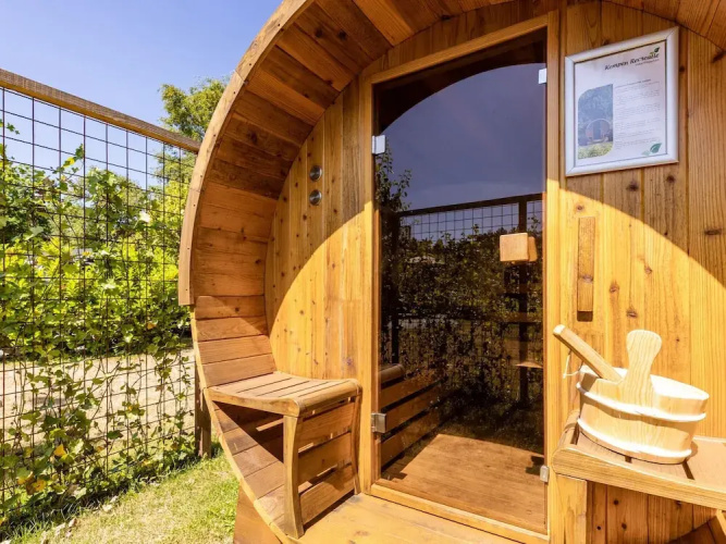 Chalet by Pond With Sauna