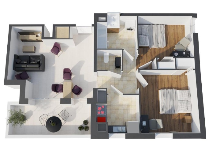 2 Bedrooms Apartment