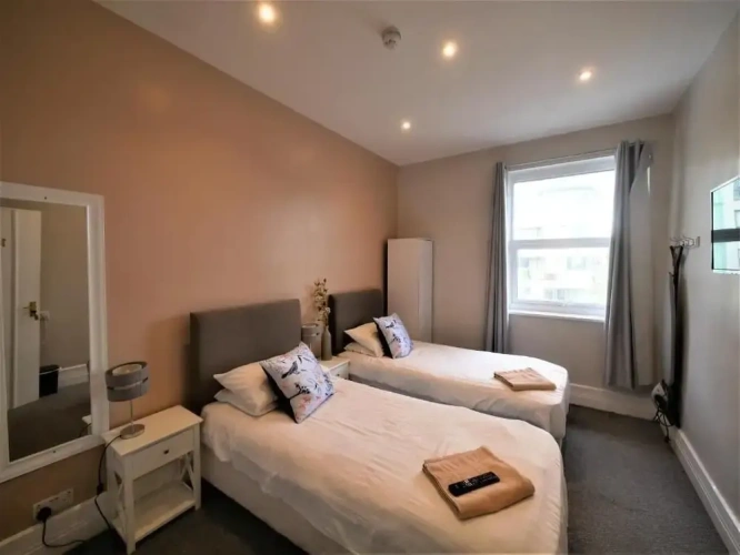 Classic Twin room with balcony and with city view