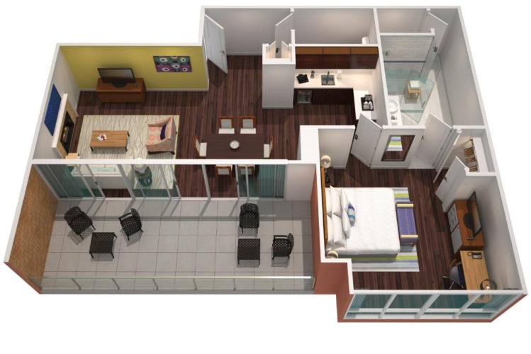 Double Penthouse Suite with balcony