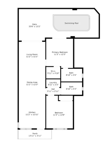 2 Bedrooms Studio