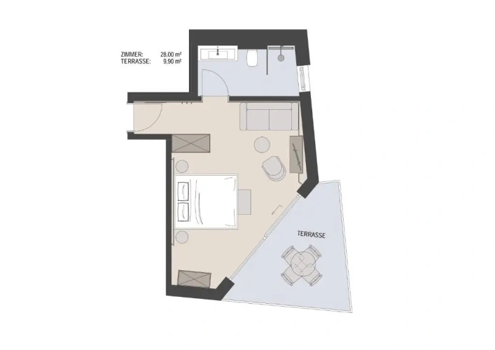 Standard Double room with balcony and with view