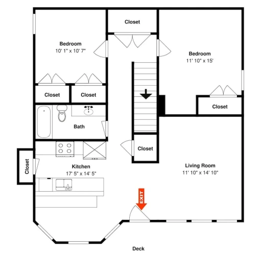 3 Bedrooms Cottage with balcony