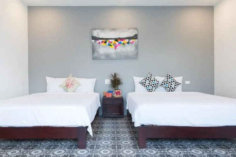 1 Bedroom Standard Twin Family room with balcony and with river view