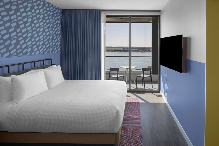 Suite with balcony and with river view
