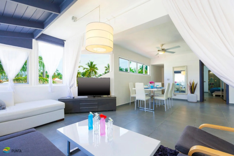 Punta Cana Beachfront Apartment With BBQ Private Terrace
