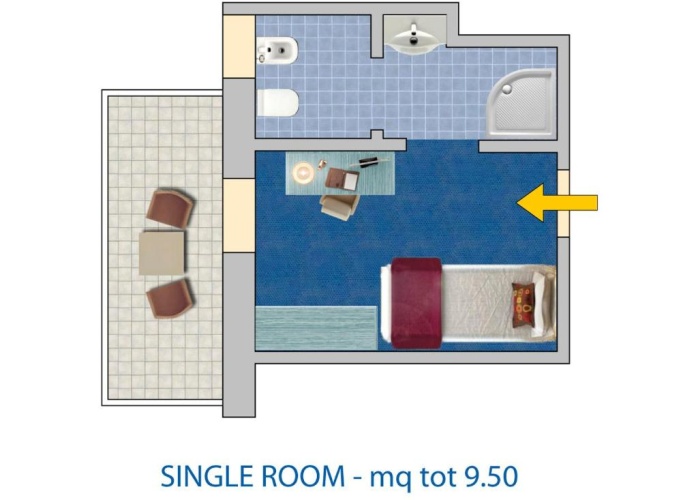 Standard Single room with balcony