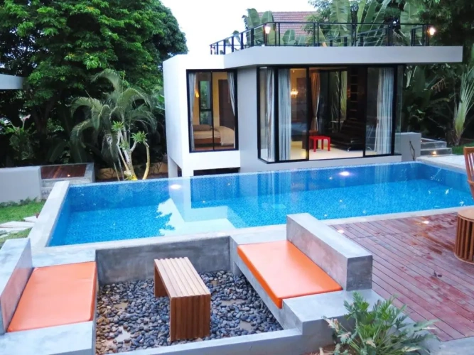 1 Bedroom Bungalow with balcony and with view