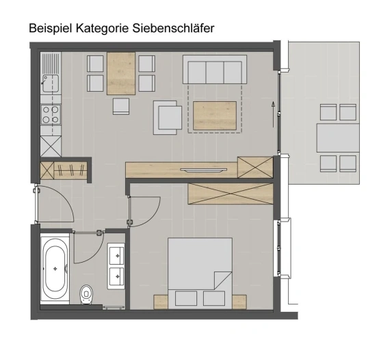 1 Bedroom Standard Apartment with balcony