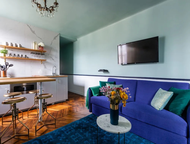 Luxury 2 Bedroom With AC - Louvre & Champs Elysees