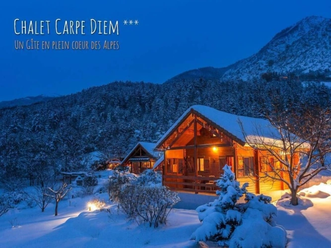 Chalet with balcony