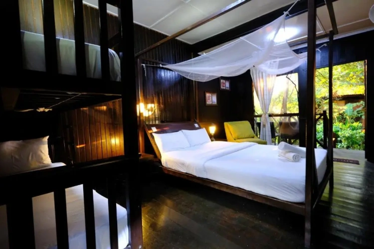 Chalet with balcony and with view