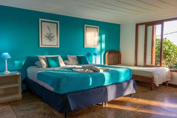 Standard Quadruple room with balcony and with garden view