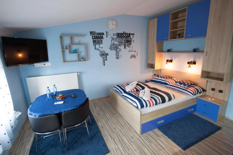 Design Apartments Red Blue