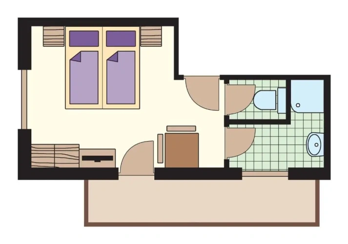 Standard Double room with mountain view