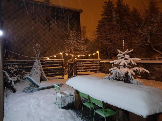 Outside