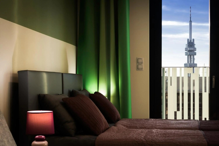 Prague apartment in residential tower · parking