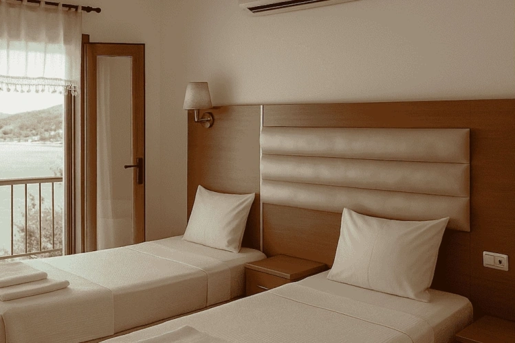 Standard Triple room with balcony and with sea view