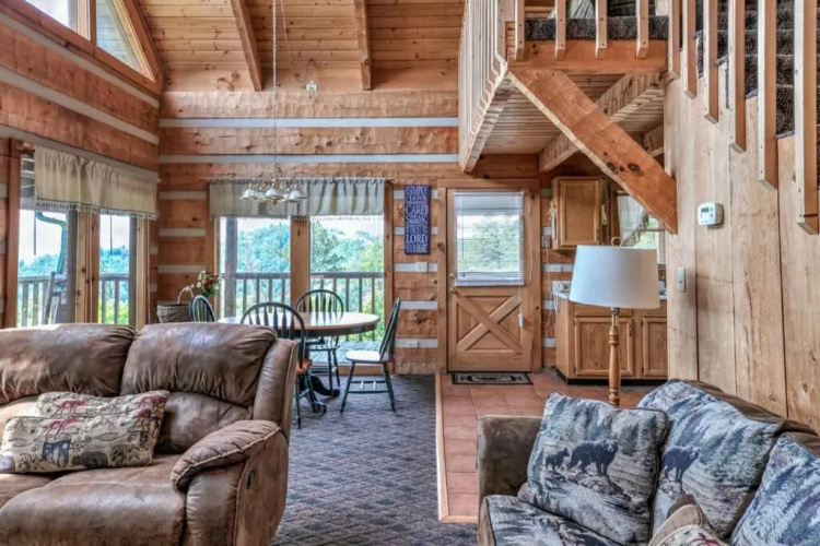Super View Smoky Mtn Log Cabin Pool Table Hot Tub
