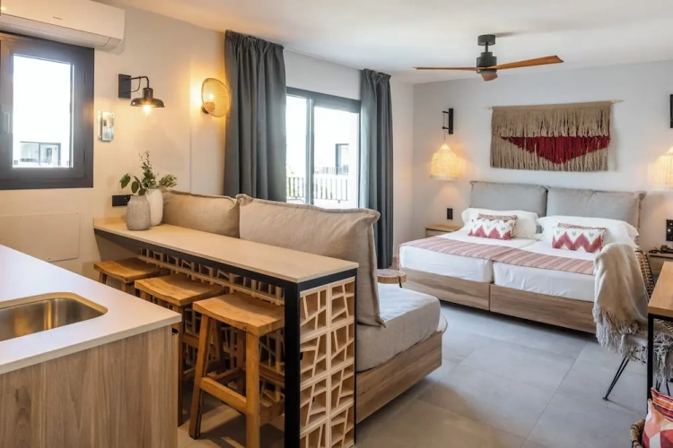 Triple Studio with balcony and with pool view