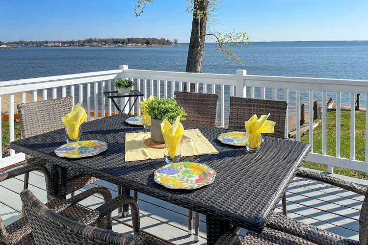 Waterfront Cottage w/ Private Beach + Deck!