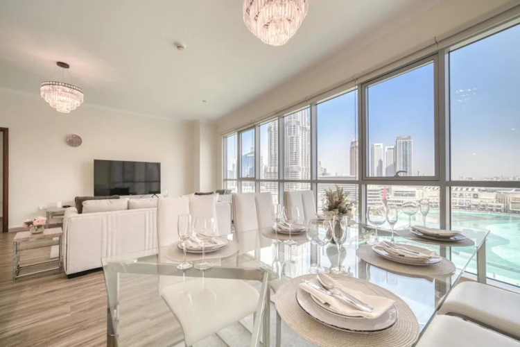 Upscale 2BR w Burj Khalifa Fountain Views