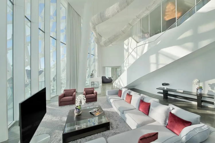 1 Bedroom Penthouse Double Bi-Level Suite with balcony and with water view