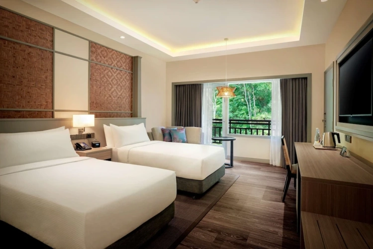 Standard Twin room with balcony and with garden view