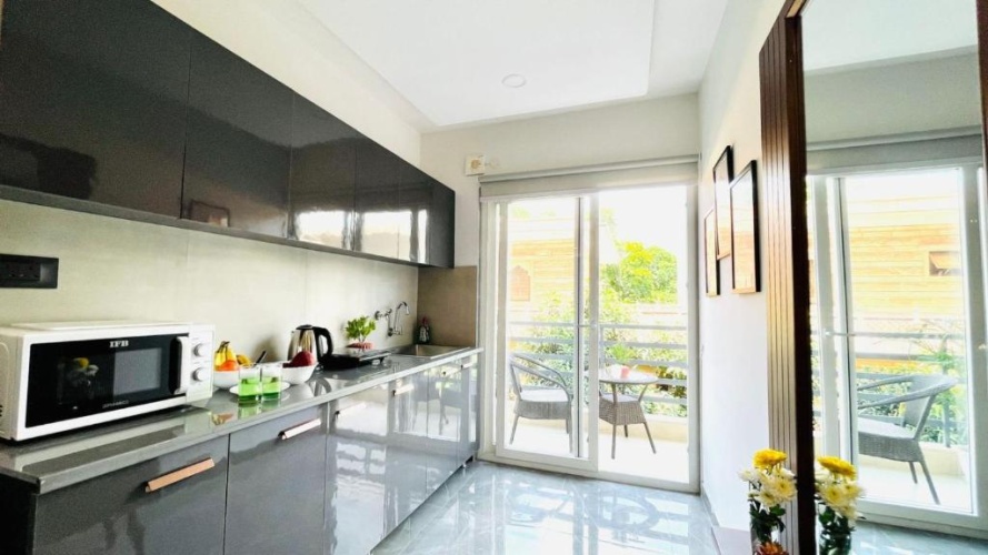 Studio with balcony