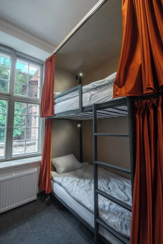 Bed in Dorm with city view