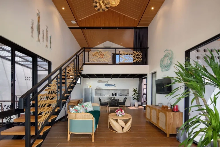 Quadruple Studio with mountain view