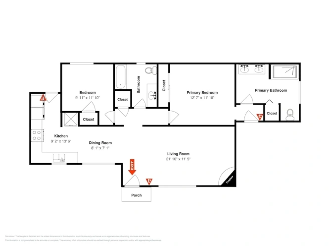 2 Bedrooms Studio with balcony