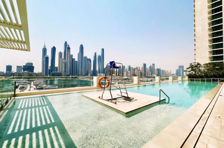 Modern 2BR Emaar Beachfront w Pvt Beach Access
