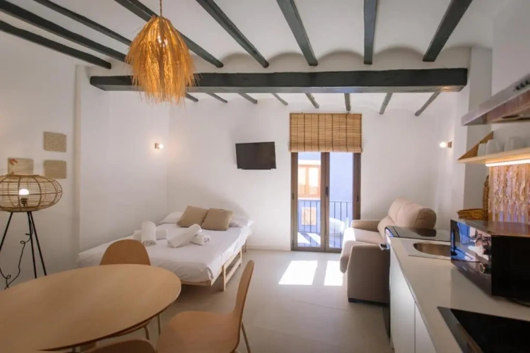 Studio with balcony