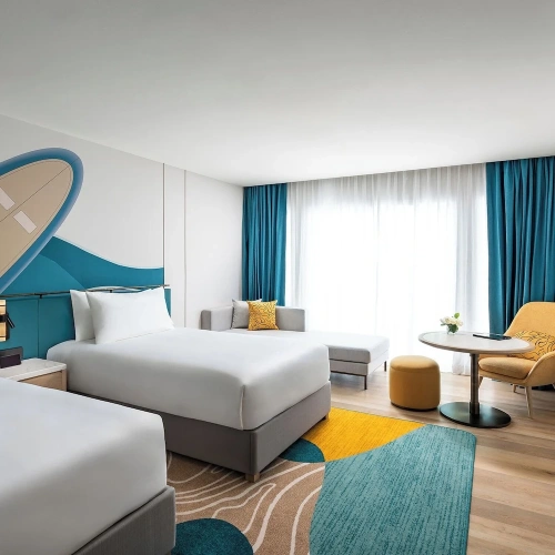 Social Afterglow Twin room with balcony and with city view