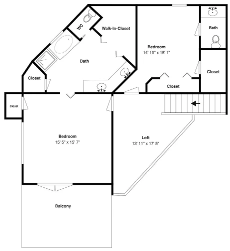 5 Bedrooms Cottage with balcony