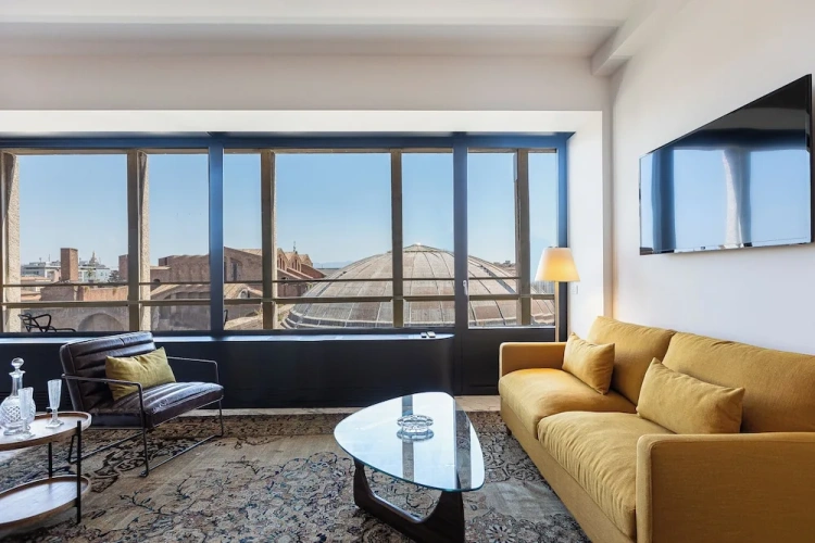 Apartment with balcony and with city view