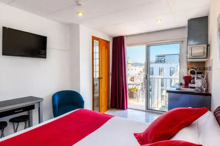 Studio with balcony