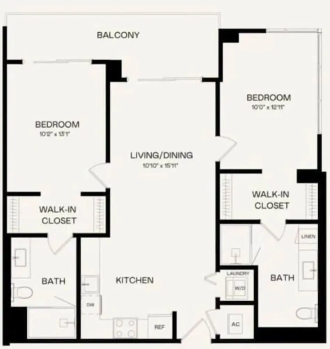 2 Bedrooms Apartment
