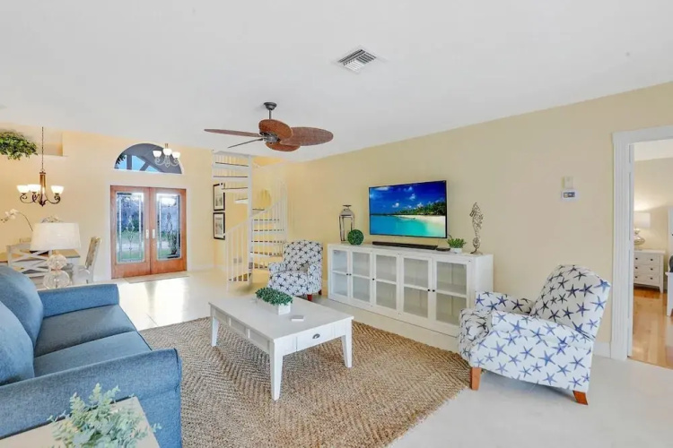 Waterfront Home With Pool and Foosball Table