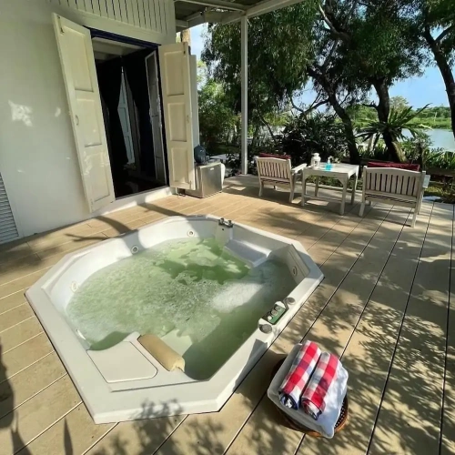 Villa with river view