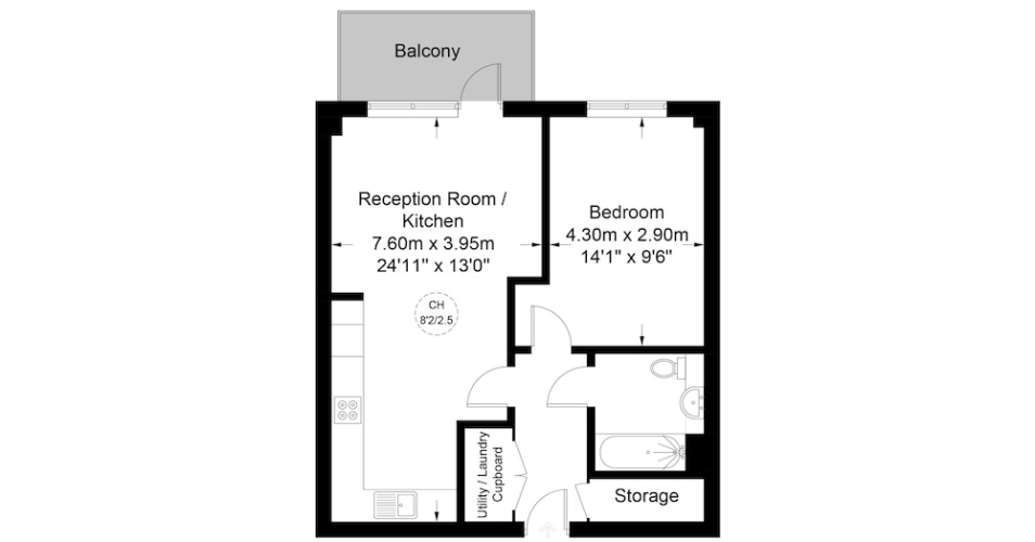 Apartment with balcony