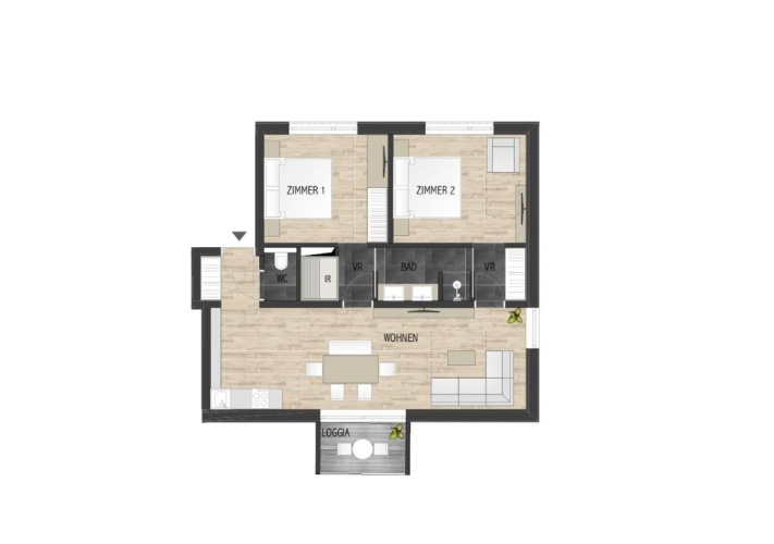 2 Bedrooms Double Apartment