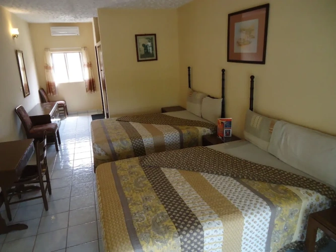 Economy Sextuple room with balcony and with garden view